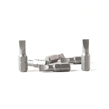 Superior Steel Single End Slotted Screwdriver Bits - 1 Inch Long - 5mm Wide Slot, PK 50 BS105-50PK